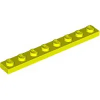 LEGO 1x8 Platte 3460 - 250 Stück Neon Gelb
