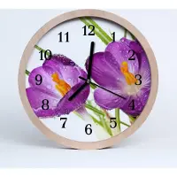 Tulup Holzuhr 20fi cm wanduhr - Krokusse
