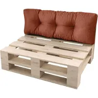 Sunnypillow Palettenkissen für Gartenmöbel - Rückenkissen 120 x 40 cm - Rückenpolster für Bett und Sofa - Palettenpolster für Palettenmöbel - Gesteppte Gartenkissen - Rückenlehne, Kissen Orange