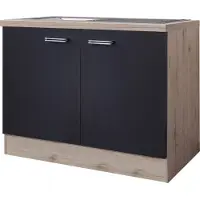 Flex-Well Flex Well Spülenschrank inkl Spüle Santo BxTxH 100 x 60 x 86 cm anthrazit matt zerlegt 00011022