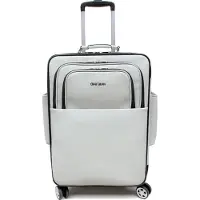Olivia Lauren Klassische Damen Reise Koffer Trolley Laptop-Fach 4 Rollen Grau 67 cm Bowatex