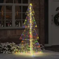 vidaXL "Schlussverkauf" Weihnachtsbaum - Tannenbaum - Kunstbaum moderne - mit 240 LEDs Mehrfarbig 180 cm Acryl C13050