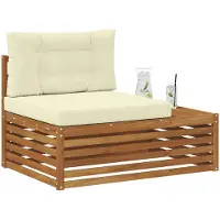 vidaXL Outdoor Endsofa Natur 115 x 83 x 73 cm Massivholz Akazie