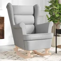 vidaXL Möbel Schaukelsessel Wolkengrau 74x90x102 cm Stoff - Fernseh- & Relaxsessel 4016929