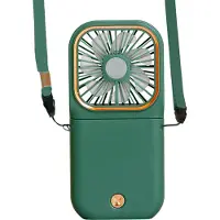 Lixada Halskettenventilator Tragbare Mini-Ventilatoren Faltbarer Haengeventilator Wiederaufladbarer USB-Ventilator mit 3 Geschwindigkeiten und Telefonhalter fuer Reisen im Freien