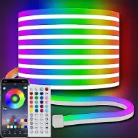 OKWISH 10m Gaming LED Neon Wandleuchte, Neon Schild Nachtlichter Neon Sign Neonlicht Leuchtreklame für Party Bar Gaming Schlafzimmer Zimmer Wand Deko