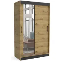 Brent Schwebetürenschrank JOHNY in Artisan mit Spiegel – Moderner Stauraum für Ihr Schlafzimmer oder Wohnzimmer