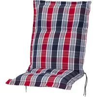 Kettler Auflage Niederlehner Rom 2128 rot-blau-grau kariert 103x50x9 cm KETTtex