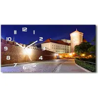 Tulup Wanduhr aus Glas – 60x30 cm - Glasbild - Glasuhr - Gehärtetes Glas - weisse-zeiger - Krakau, Polen