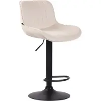 CLP Barhocker Lentini Samt schwarz creme