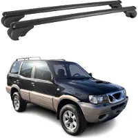 Omtec Dachträger für Nissan Terrano R20 1992-2007 Gepäckträger Grundträger Alu Schwarz