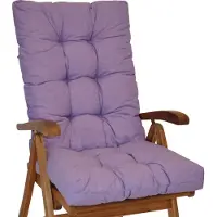 Rattani Polster für Gartenstuhl , Hochlehner Auflage Sylva , Hochlehner Auflage , Gr. 120 x 50 cm , Colore Viola ( violett )