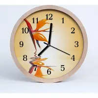 Tulup Holzuhr 30fi cm wanduhr - Blume