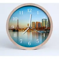 Tulup Holzuhr 20fi cm wanduhr - Der Eiffelturm in Paris