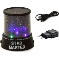 Emeco 2x Sternen Projektor Nachtlicht Sternenhimmel Sternenlampe Dekoration USB 230V