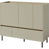 Mirjan 24 Kommode Luca 08 mit drei Drehtüren und zwei Schubladen (Farbe: Eucalyptus / Eucalyptus + Eiche Baltic Dune)