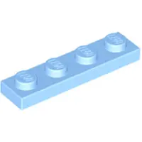 LEGO 1x4 Platte 3710 - 250 Stück Helles Hellblau
