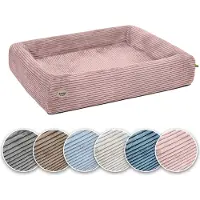 Sabro KUDDE Orthopädisches Hundebett – Hochwertiger Cordbezug – Waschbar & Wasserabweisend – Ergonomisch – Premium Haustierzubehör