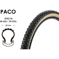 Paco 29 Zoll MTB Fahrrad Reifen 29x2.10 Tires Mantel Decke 54-622 Schwarz Beige