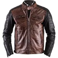 Helstons Cruiser Rag Camel Schwarz CE Jacke Größe M