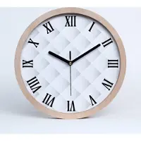 Tulup Holzuhr 25fi cm wanduhr - schwarze Spitzen - Quadrate Hintergrund