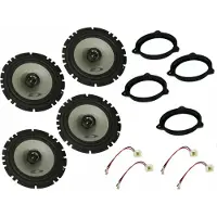 DSX Alpine Lautsprecher Set für Nissan Micra K12 Bj 03-10 Tür vorne hinten 240 Watt
