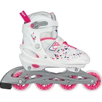 Nijdam Mädchen Inline Skates verstellbar von 33-36 ABEC 5 Räder 64 x 22 mm Neu