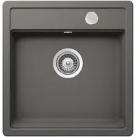 Schock Einbaubecken Cristadur Mono N-100 S FB flächenbündig einbaubar Silverstone SIL