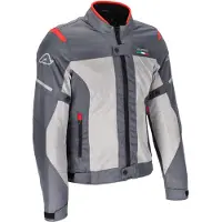 Acerbis On Road Ruby Damen Grau-Rote Textiljacke Größe 2XL