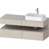 Duravit Waschtischunterschrank Qatego 140x55x60cm, T m/ta m, Pl, Beck. re