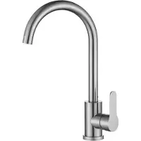 Delvant SENTO Küchenarmatur wasserhahn küche spültischarmatur einhebel mischbatterie silber