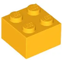 LEGO 2x2 Stein 3003 - 250 Stück Helles Hellorange