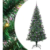 vidaXL "2026 MODERNE" Künstlicher vorbeleuchteter Weihnachtsbaum Grün 210 cm - Künstliche Weihnachtsbäume CC9113898
