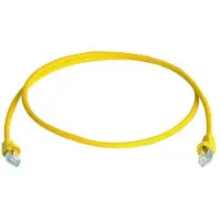 Telegärtner Patchkabel, Kat.6A (tief), S/FTP, 50,0 m, gelb halogenfrei, Folienpaar- und Geflechtgesamtschirmung