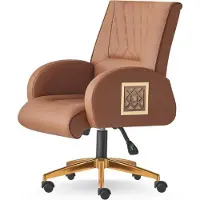 Xl Moebel Gmbh Drehsessel Rollen Braun Stuhl Modern Bürostuhl Arbeitszimmer Leder Holz