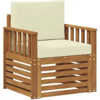 vidaXL Outdoor-Sofagarnitur Massives Akazienholz und Polyester