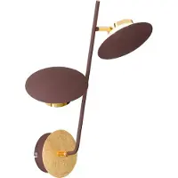 Etc-shop LED Wandleuchte, Gold, Spots verstellbar, H 46 cm