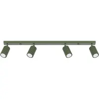 Licht-Erlebnisse Spot Strahler Aluminium GU10 verstellbar Olivgrün 4-flammig länglich Modern