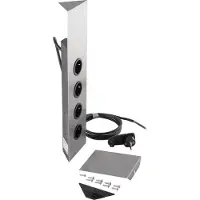 Caressi Steckdosenelement 4ST46-58 4 Steckdosen Edelstahl