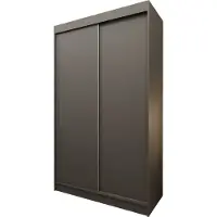 Masseno Schiebetürenschrank SOFIA 120 cm Kleiderschrank Schlafzimmer Schrank 2-türig Grau