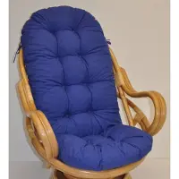 Rattani Polster für Schaukelstuhl , Ersatzpolster Schaukelstuhl / Drehsessel L 135 cm , Colore blu marino (dunkelblau)