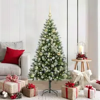 vidaXL "Schlussverkauf" Künstlicher schwenkbarer Weihnachtsbaum(1 pc) - Kunstbaum/Tannenbaum - mit flockigem Schnee C7407