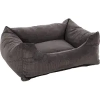Flamingo Hundebett Celeste rechteckig grau, Maße: 80 x 67 x 28 cm