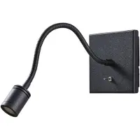 LINDBY Mayar Wandleuchte Black - , Mayar, Schwarz, für Schlafzimmer, Metall, Modern