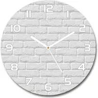 Tulup Wanduhr aus Glas 30fi Glasbild Glasuhr Gehärtetes Glas - weisse-zeiger - Brick wall