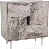 Hjh LIVING Kommode mit 2 Schubladen LYKKJA Sideboard Schrank 77.0 x 72.0 x 39.5 cm