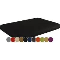 Sunnypillow Palettenkissen Outdoor, wasserdicht, UV-lichtecht - Sitzkissen 120x80x15 cm - Palettenauflage für Palettensofa für Haus und Garten - Palettenpolster für Palettenmöbel - Kissen Schwarz