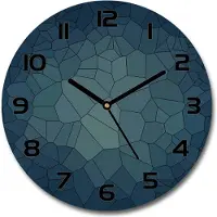 Tulup Wanduhr aus Glas 30fi Glasbild Glasuhr Gehärtetes Glas - schwarze-zeiger - Abstraction background