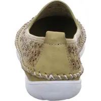 Gemini Damen Slipper aus Leder mit Blumen und Lochmuster sportlich 382631-01, Größe:40 EU, Farbe:Grün