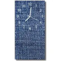 Tulup Glasuhr Wanduhr Küchenuhr Echt-Glas 30x60 Kunstoff Blau